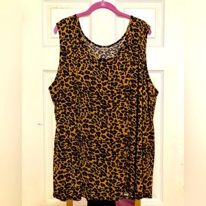 Plus Size Leopard Print Stretch Tank Top Roaman’s 4X 5X
